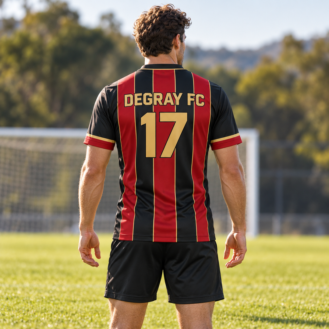 Soccer Jersey - V-Neck (AOPTSVNK) back on player - name and number
