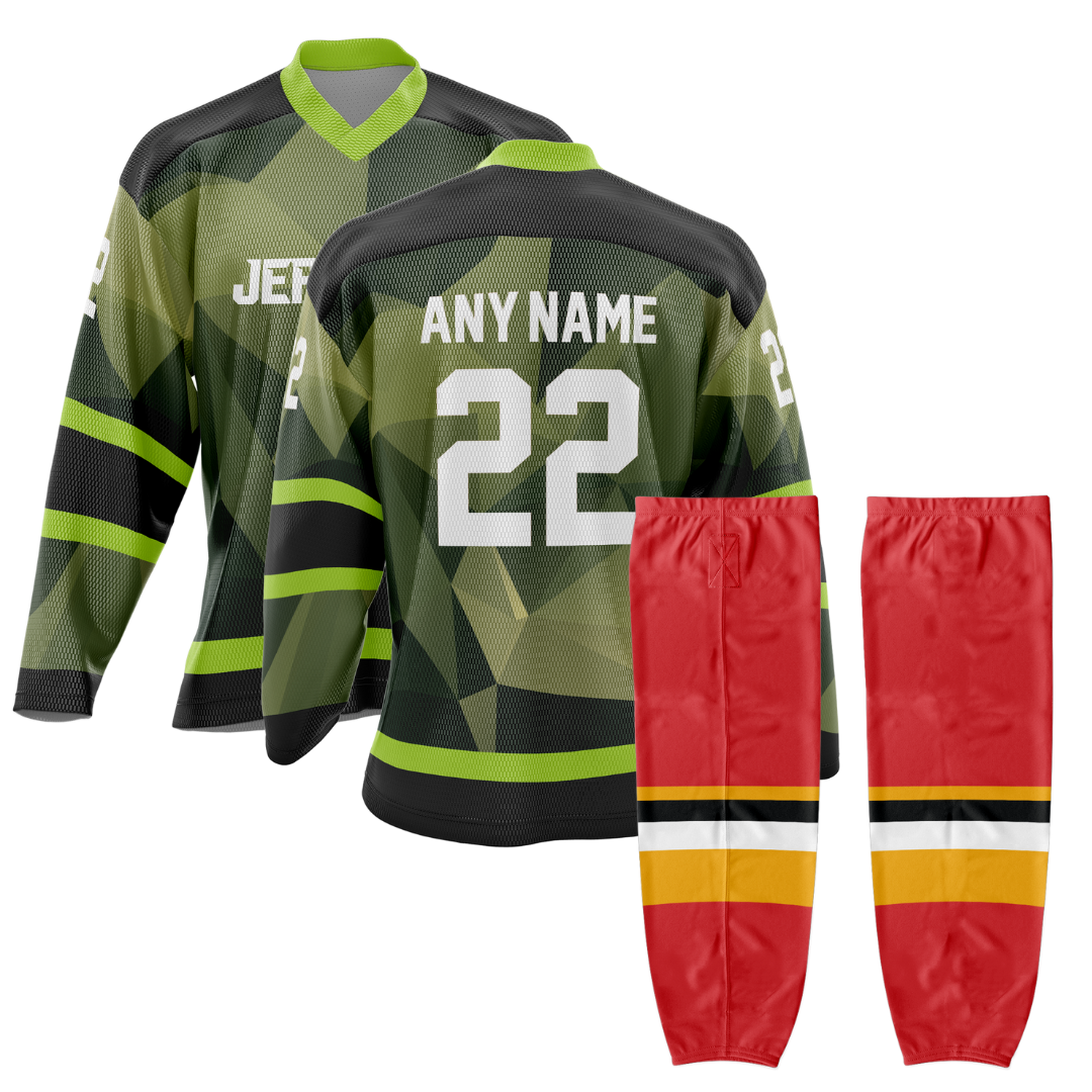 Custom Hockey Jersey & Socks Combo