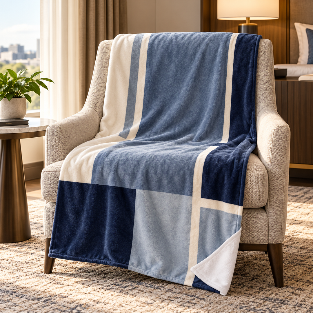 Sublimated 280gsm Silky Touch Fleece Blanket- 40" X 50" - Printed/Pressed in USA - lifestyle