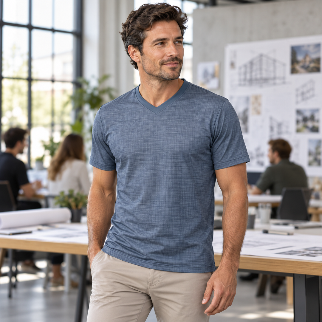 Essential Short Sleeve VNeck Jersey/Tee - lifestyle
