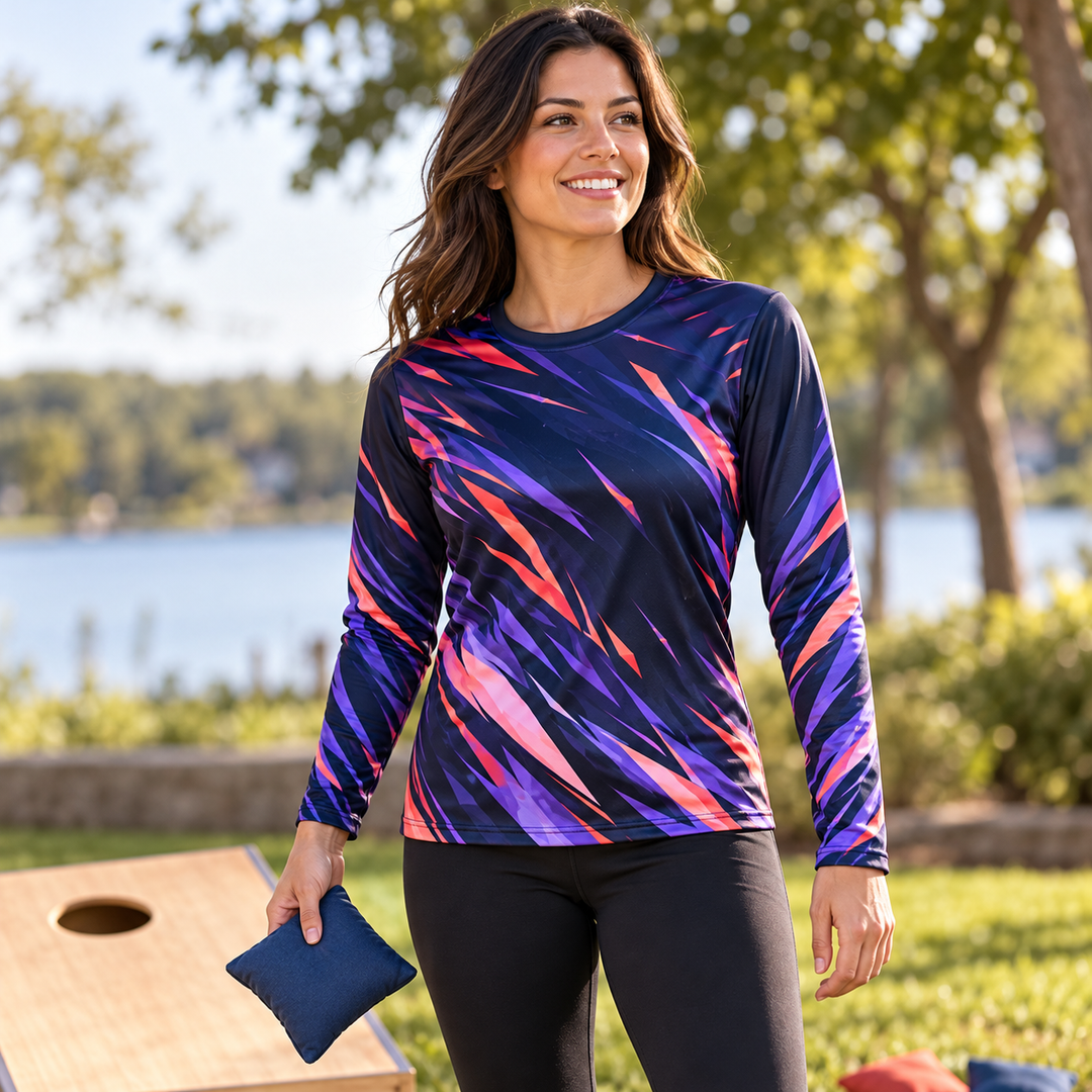 Cornhole Long Sleeve Crew Jersey - lifestyle