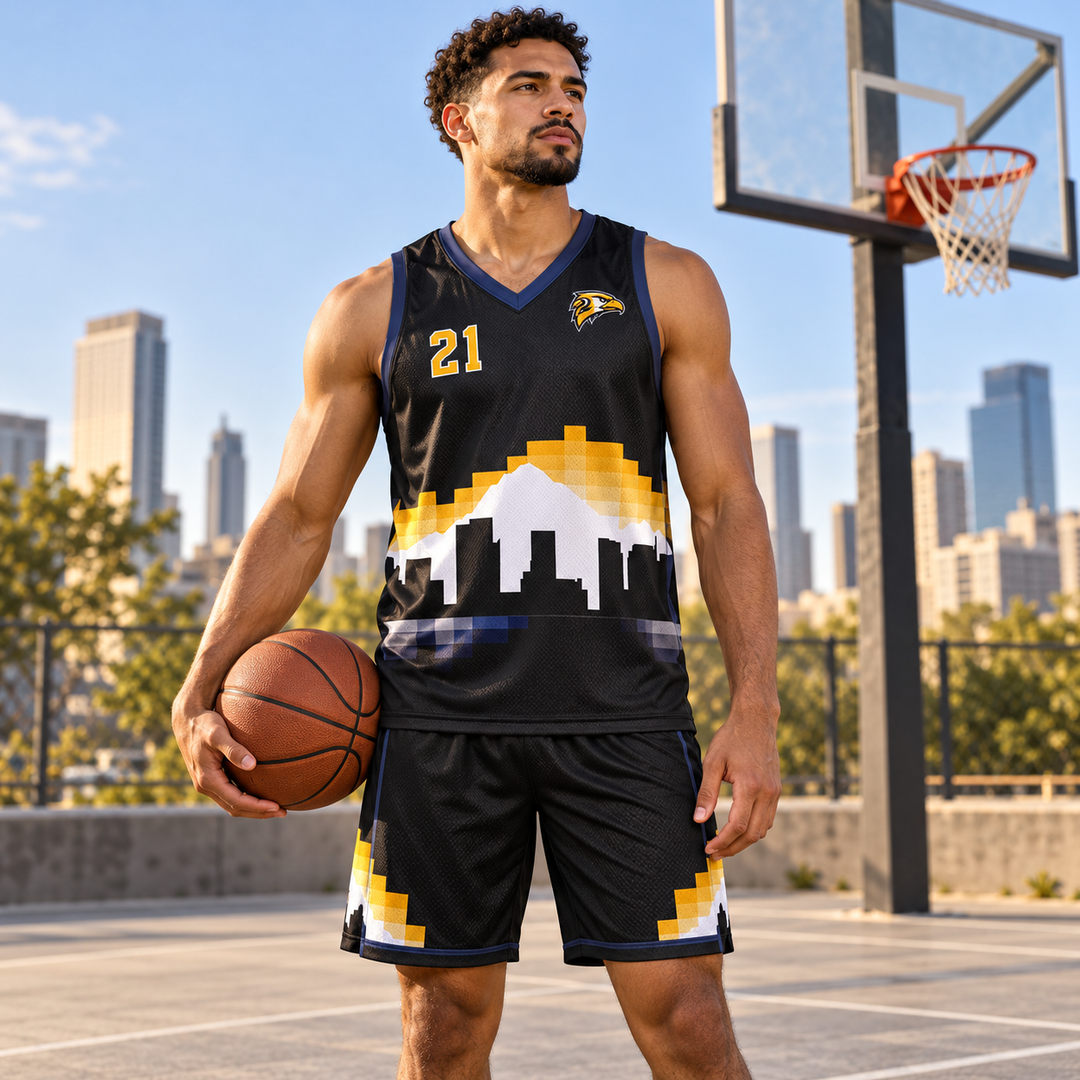 Sleeveless Basketball Jersey VNeck - lifestyle