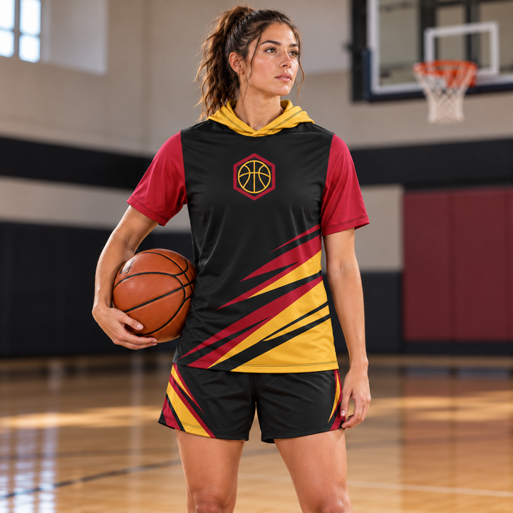 Unisex Short Sleeve Pullover Hoodie - Shooting Shirt - lifestyle