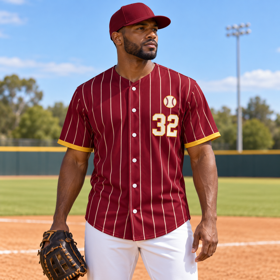 Full Button Baseball Jersey - lifestyle