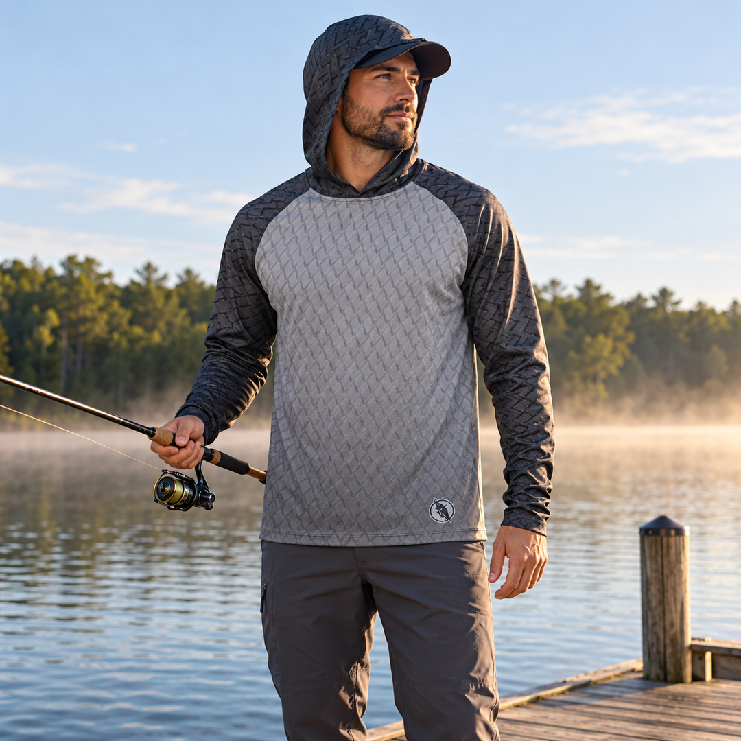 Unisex Long Sleeve Pullover Hoodie - Fishing Shirt - USA Made - lifestyle