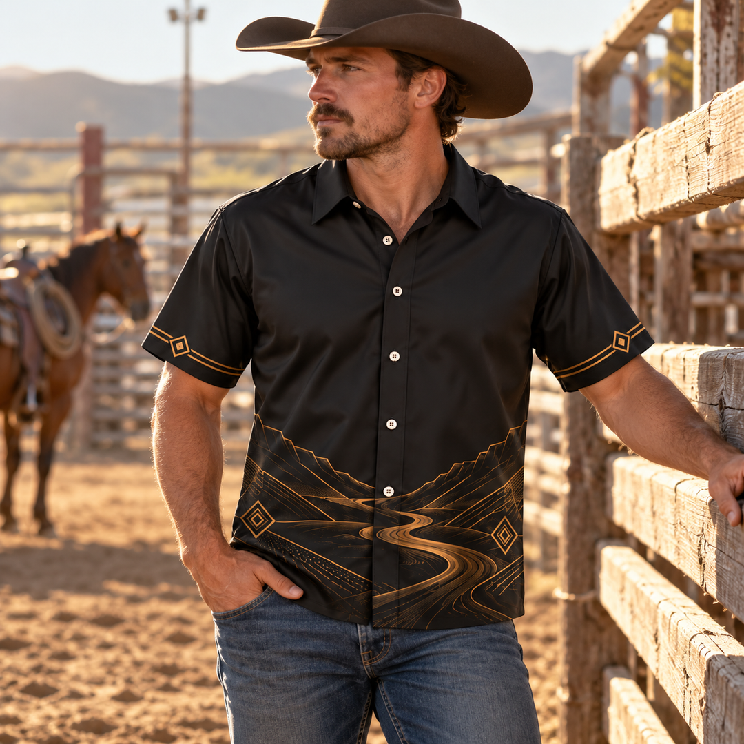 Rodeo Short Sleeve Button-Up - lifestyle