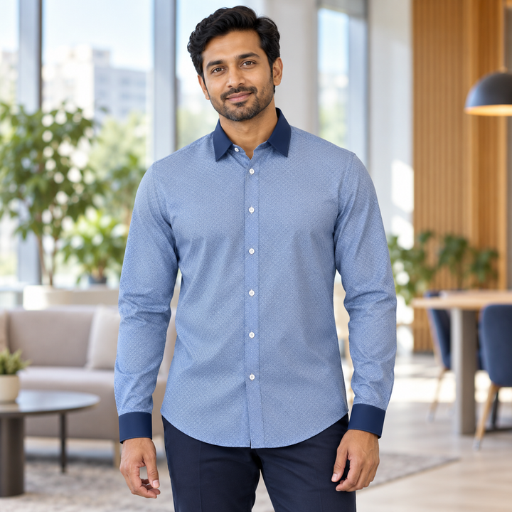 Men's Long Sleeve Button-Up Shirt - lifestyle