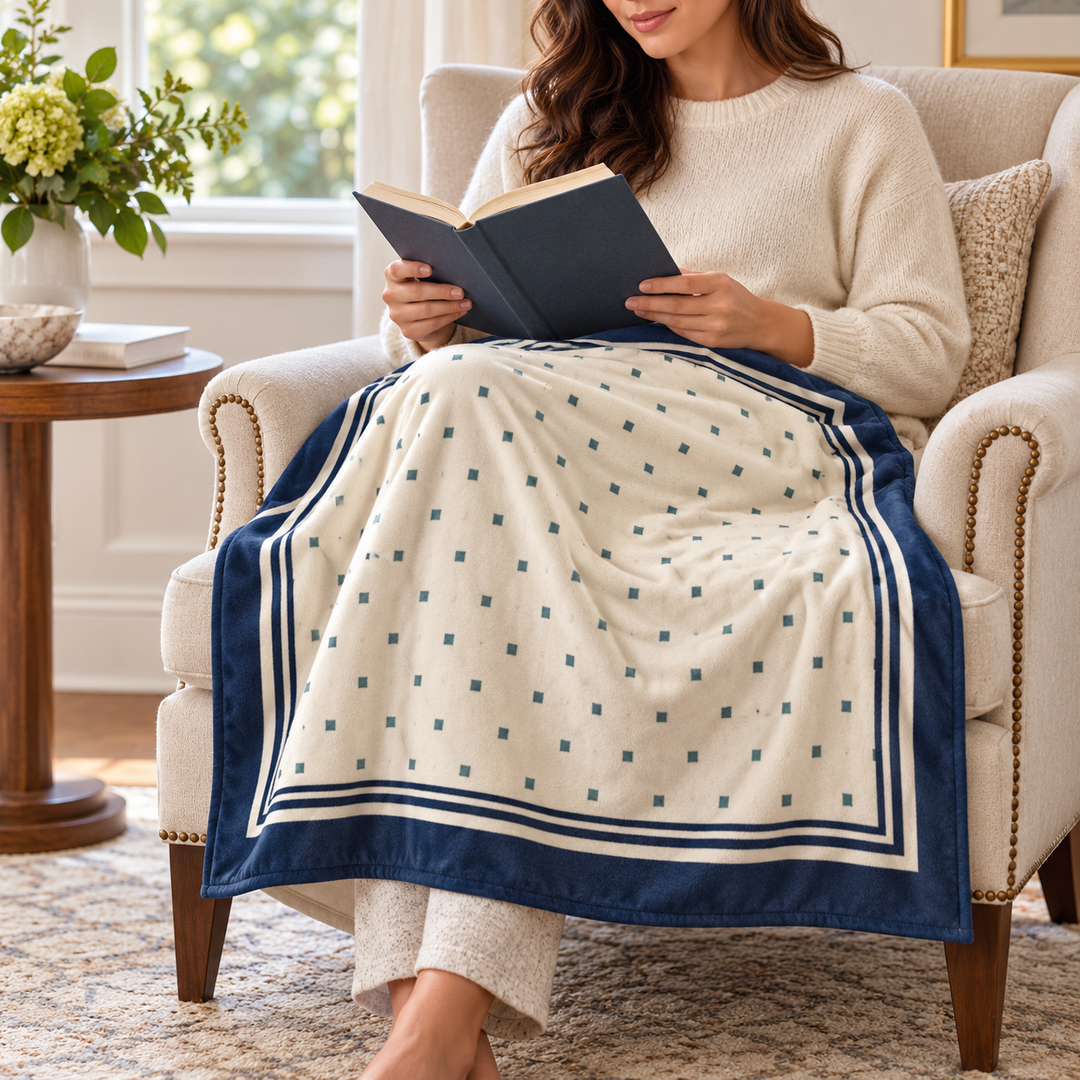 Sublimated 280gsm Silky Touch Fleece Blanket- 30" X 40" - Printed/Pressed in USA - lifestyle