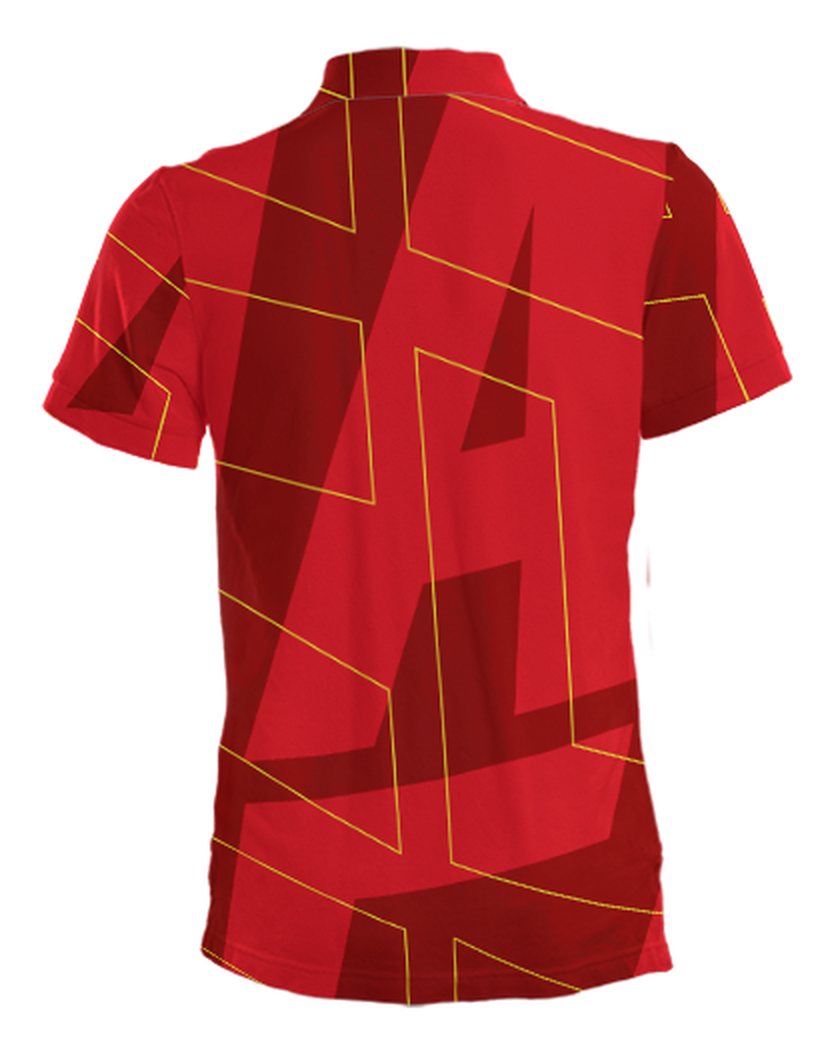 Custom sublimated pickleball polo, back