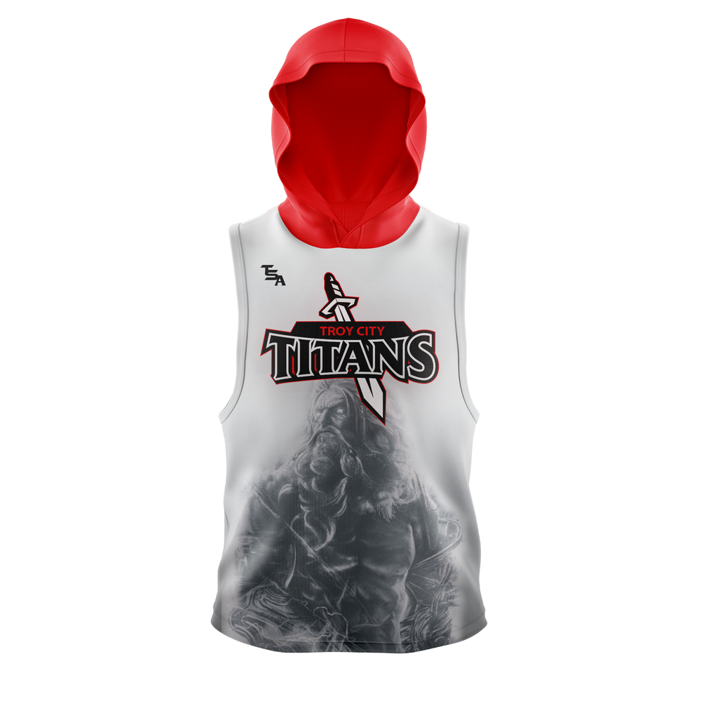 Custom Sublimated Men's Sleeveless Hoodie by UBX Inc.