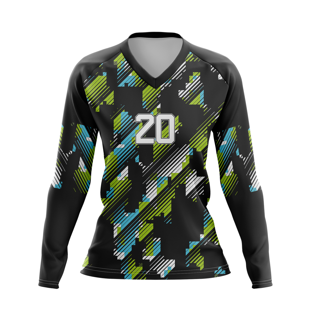codegraphy☆Sports Color Block Mesh Jersey Long Sleeve Volleyball Long Sleeve Jersey – UBX, Inc.